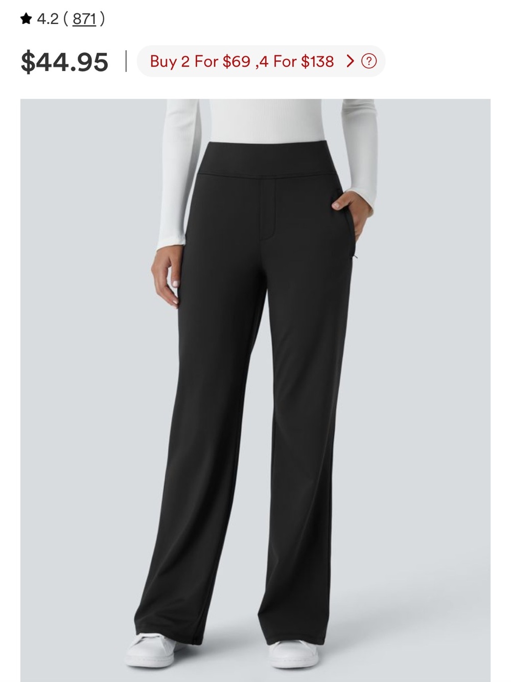 Halara Flex™ DayStretch Mid Rise Side Zipper Pocket Work Flare Pants